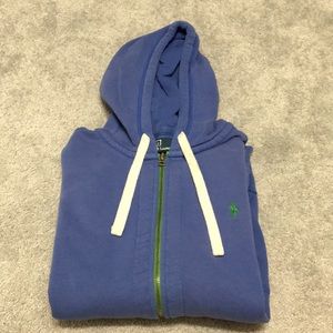 Men’s Polo Sport Blue Zip Hoodie Size M